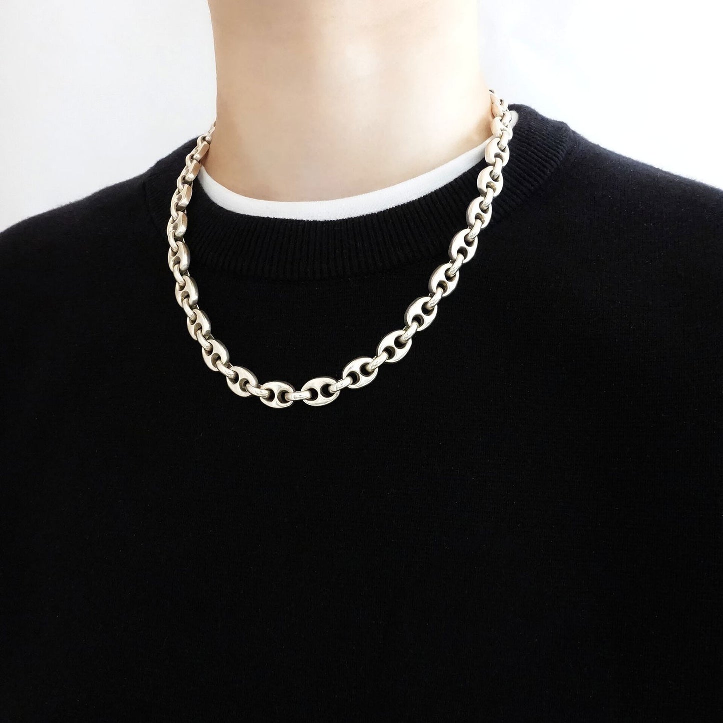 Heavy mariner chain necklace