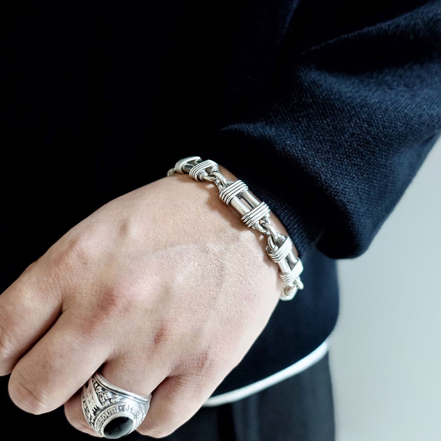 Sterling wire wrapped bracelet